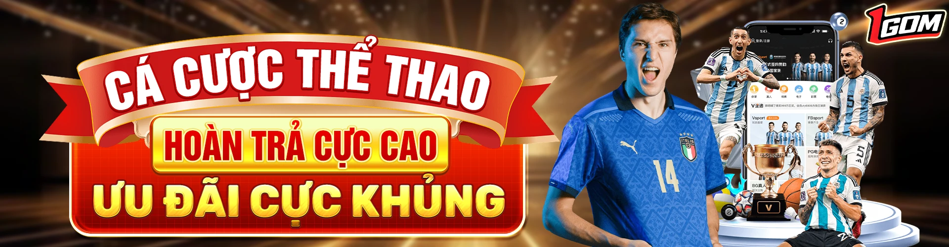 1GOM nhà cái thể thao, ưu đãi hoàn trả cực khủng